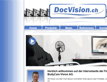 Tablet Screenshot of docvision.ch